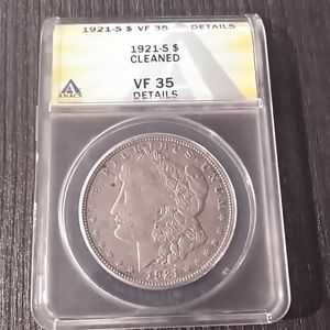 1921 S Morgan silver dollar